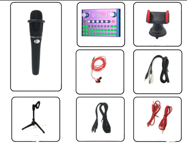 F007plus Special Live Broadcast Equipment, Sound Card, Mobile Phone, Computer, Universal Internet Celebrity Singing And Microphone Equipment