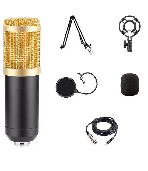 BM800 Capacitor Microphone Set USB Sound Card Computer Recording Sound Card Live Streaming Equipment Microphone Exclusive For Cross-border